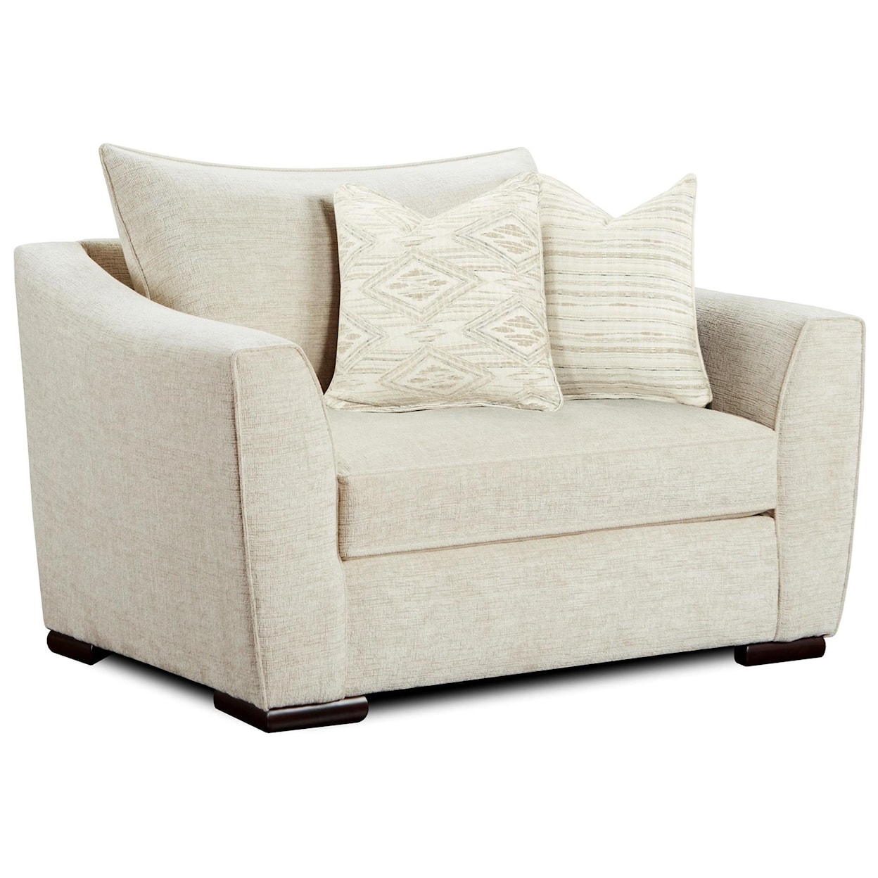 Fusion Furniture 9778 VIBRANT VISION OATMEAL Chair and a Half