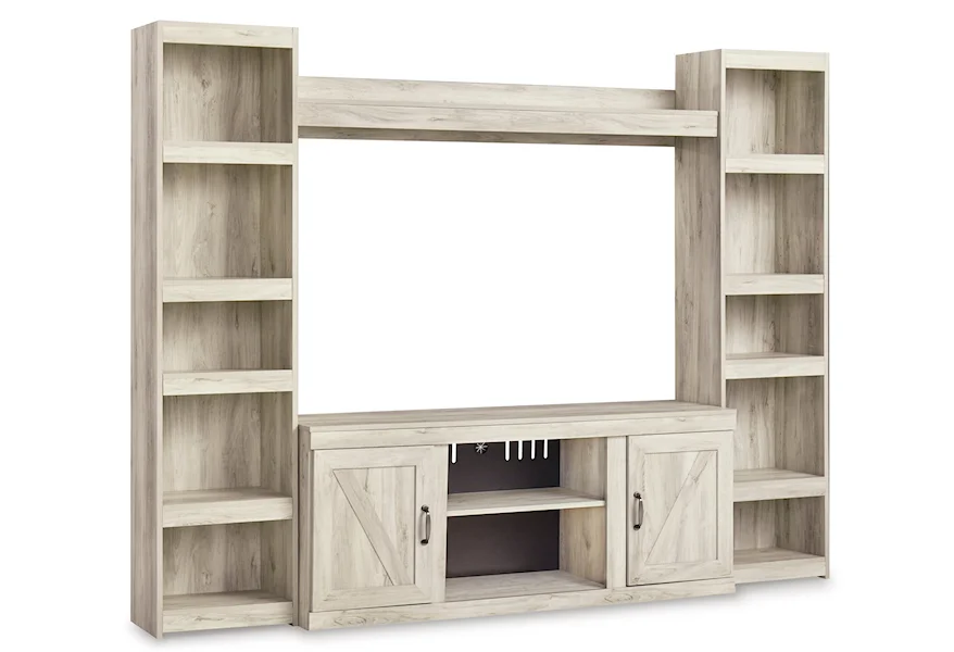 Bellaby 4-Piece Entertainment Center by Signature Design by Ashley at VanDrie Home Furnishings