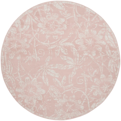 5'  Pink Round Rug
