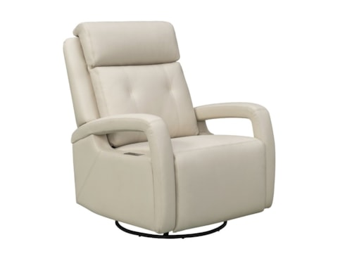 Contemporary Power Swivel Glider Recliner with Power Headrest
