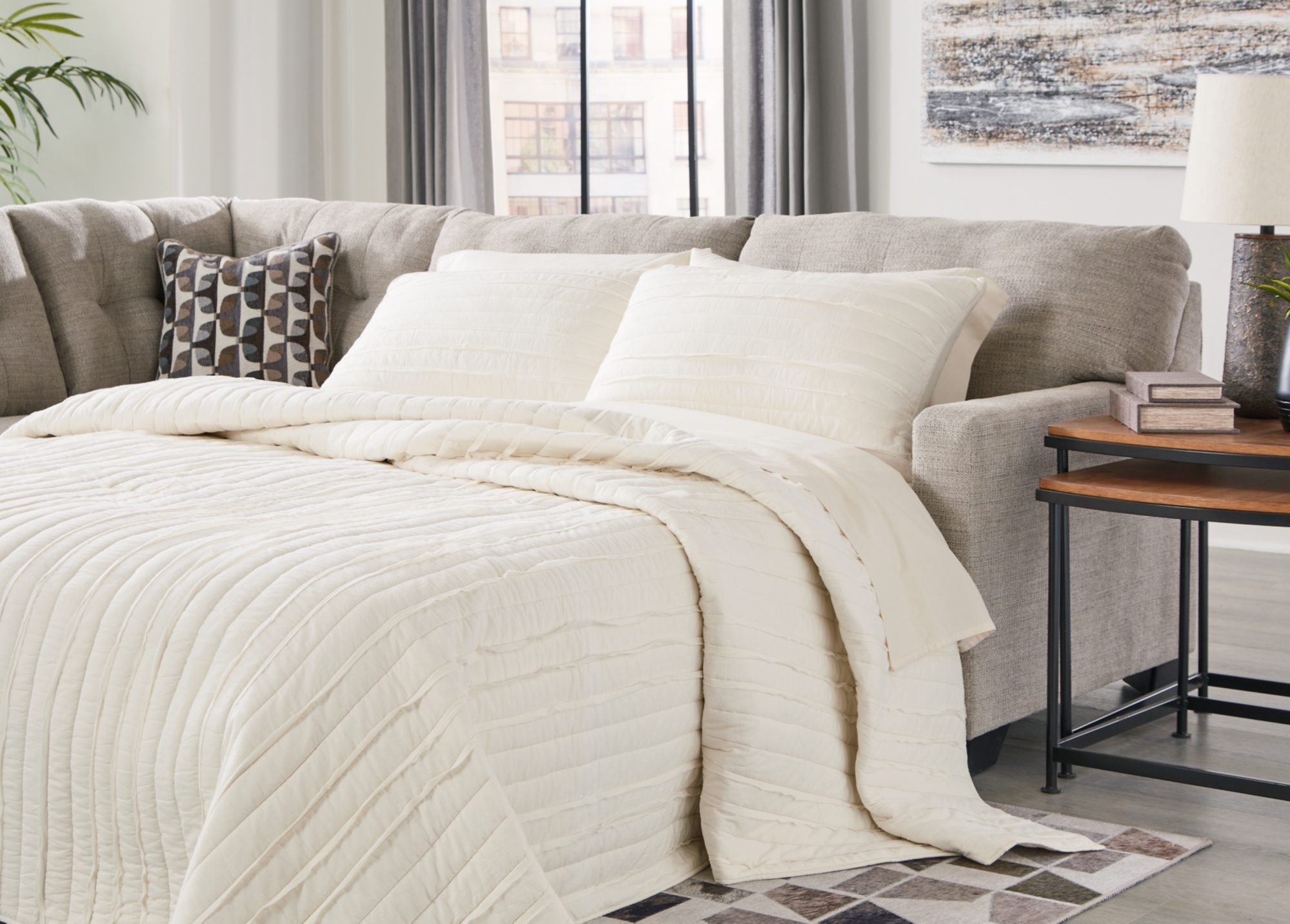 2-Piece Sleeper Sectional With Chaise