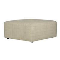 Transitional Castered Cocktail Ottoman