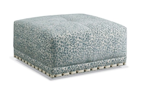 Transitional Square Ottoman