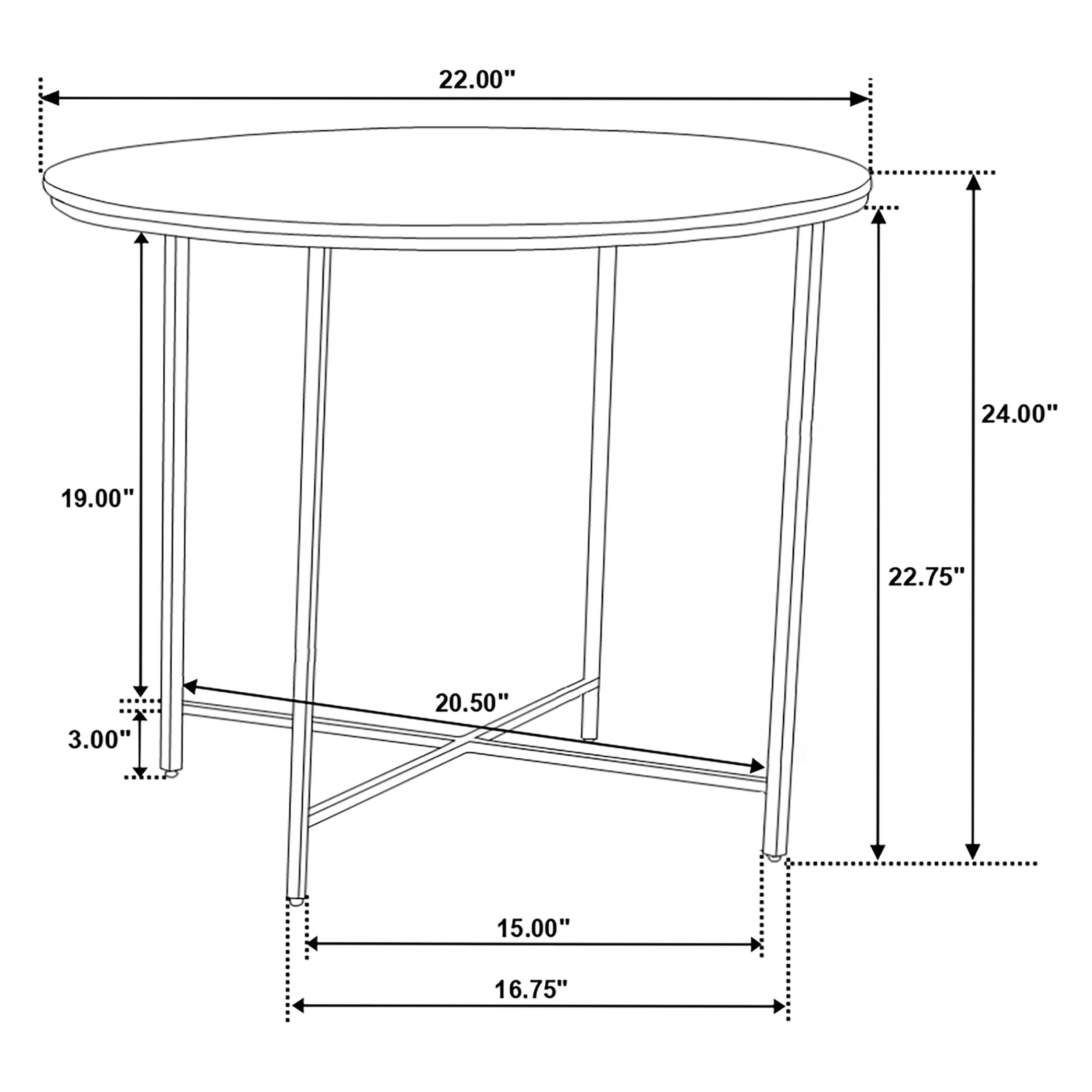 Coaster Ellison Ellison Marble Top Side End Table and
