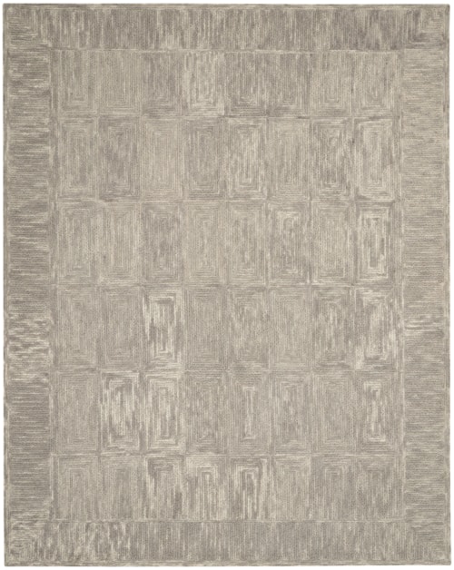 7'9" x 9'9" Grey Rectangle Rug