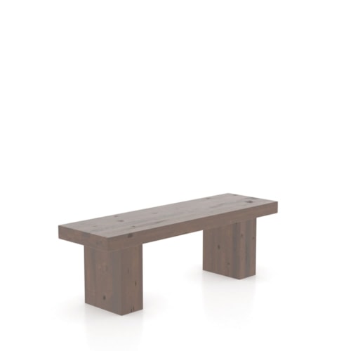 Industrial Dining Bench with Rustic Finish