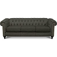 Traditional Chesterfield Sofa with Nailhead Trim