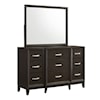 Elements International Beaumont Dresser Mirror in Merlot