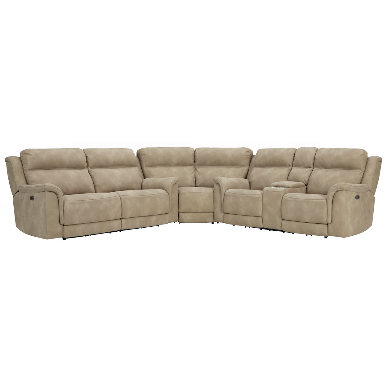 Belfort Select Next-Gen DuraPella Pwr Reclining Sectional with Adj Headrests