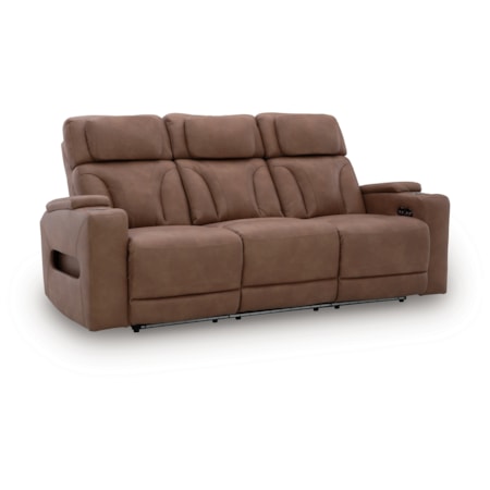 Pwr Rec Sofa With Adj Headrest