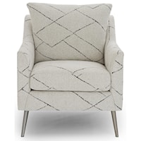 Mid-Century Modern Upholstered Chair with Reversible Seat Cushion