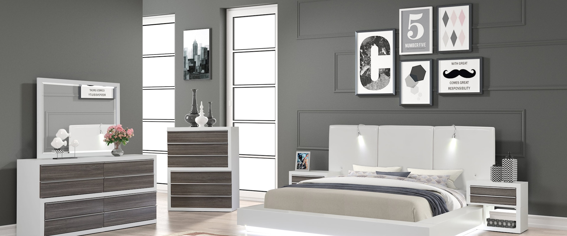 Contemporary 4-Piece Queen Bedroom Set