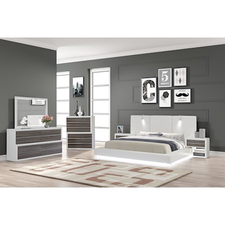 Contemporary 4-Piece California King Bedroom Set