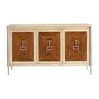 Transitional 3-Door Credenza with Wire Management