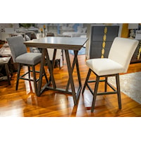 Transitional Upholstered Bar Chair