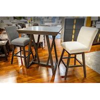 Transitional Swivel Bar Chair