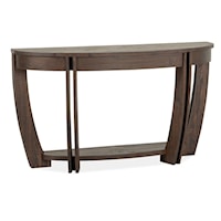 Transitional Demilune Sofa Table
