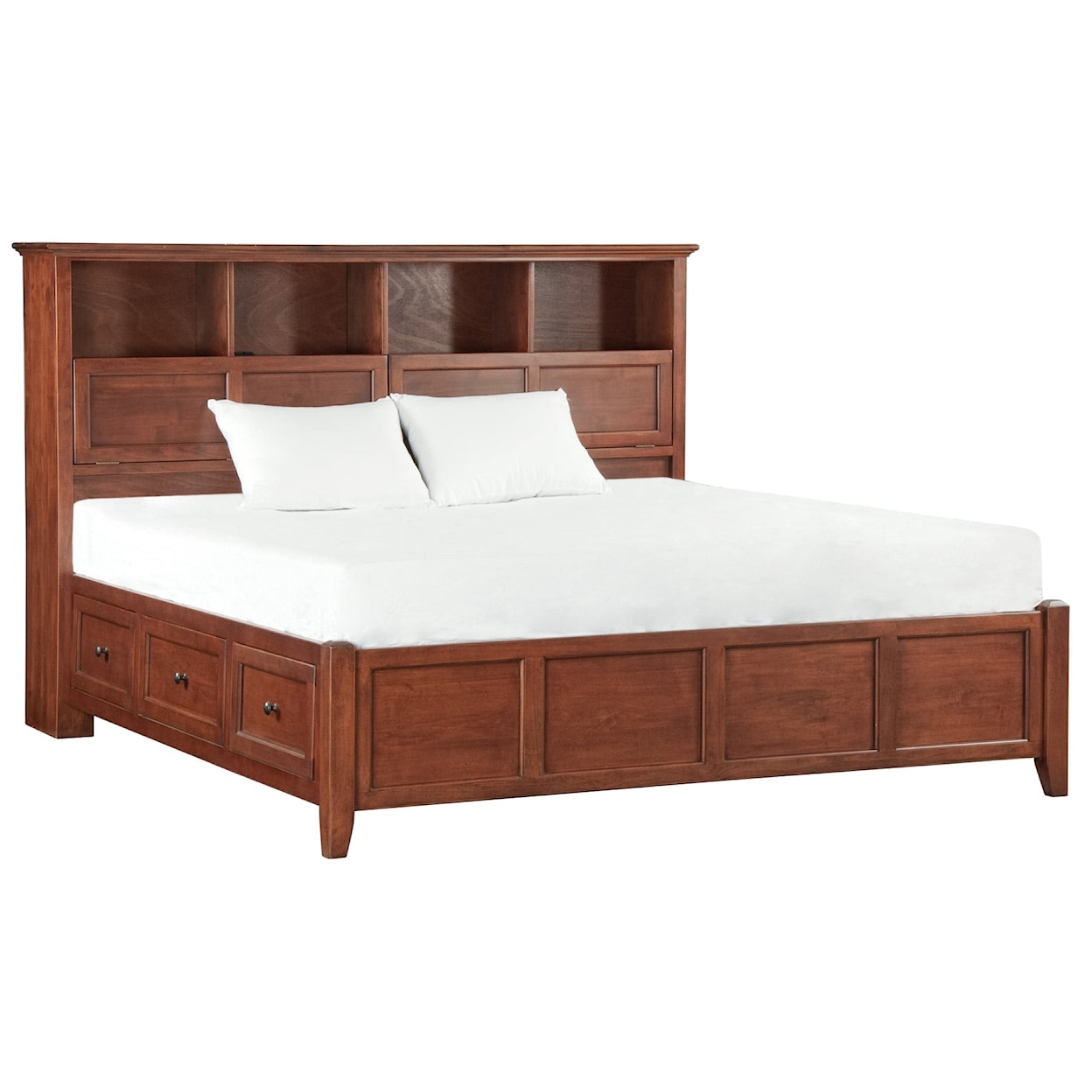 Whittier Wood McKenzie King Bookcase Storage Bed