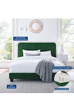 Modway Celine Channel Tufted Performance Velvet Twin Bed