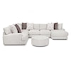 Franklin 877 Lennox 4-Piece Modular Sectional with Round Ottoman