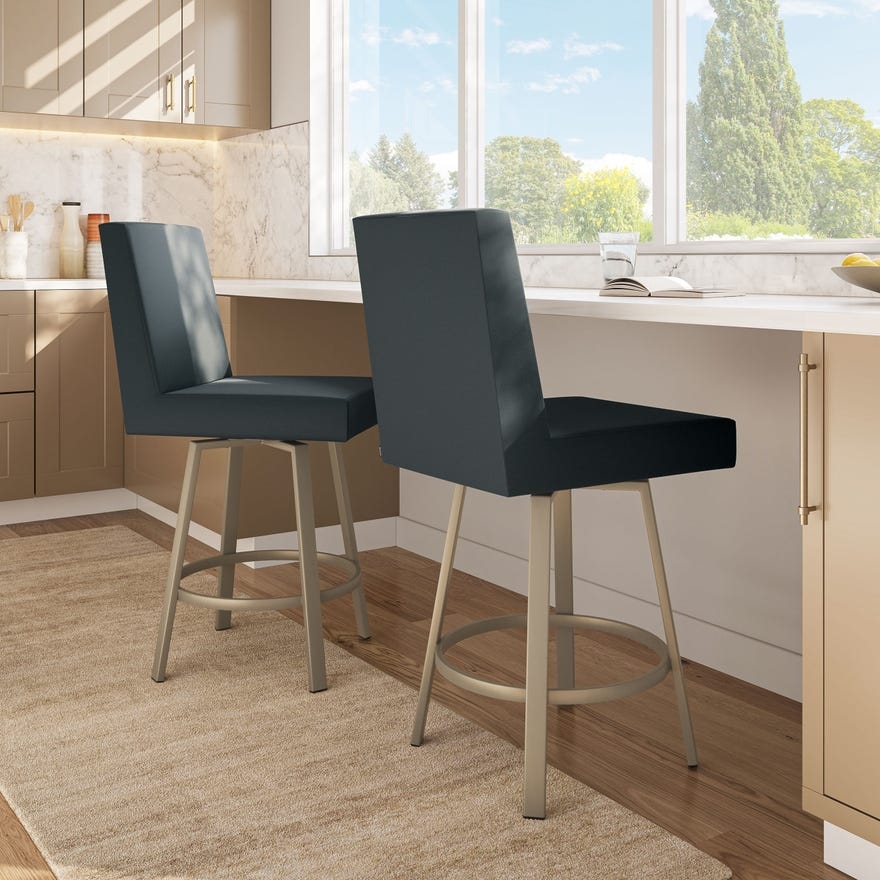 Upholstered Counter Height Swivel Stool