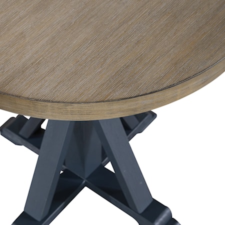 Round Pedestal End Table