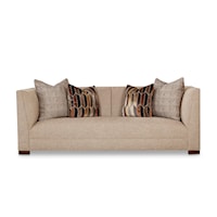 Contemporary Tuxedo Sofa with Bench Seat