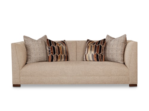 Contemporary Tuxedo Sofa with Bench Seat