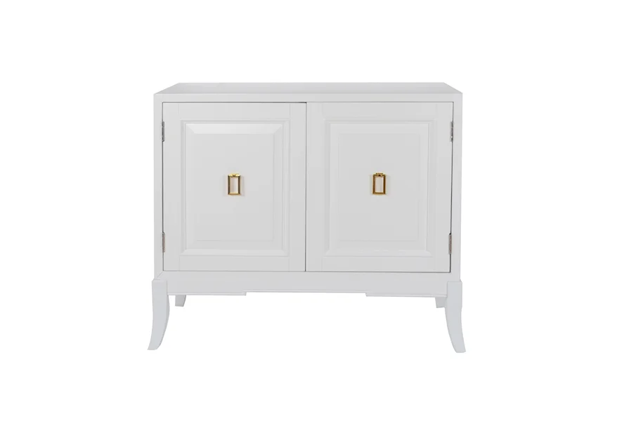 Accents White Two Door Accent Chest by Accentrics Home at Corner Furniture