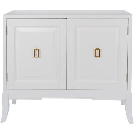 White Two Door Accent Chest