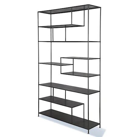 Contemporary Bookcase with Open Shelving