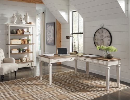 Home Office Desk And Bookcase