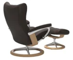 Stressless by Ekornes Wing Medium Reclining Chair with Classic Base