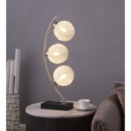 Claudia 30-inch Woven Spherical Table Lamp