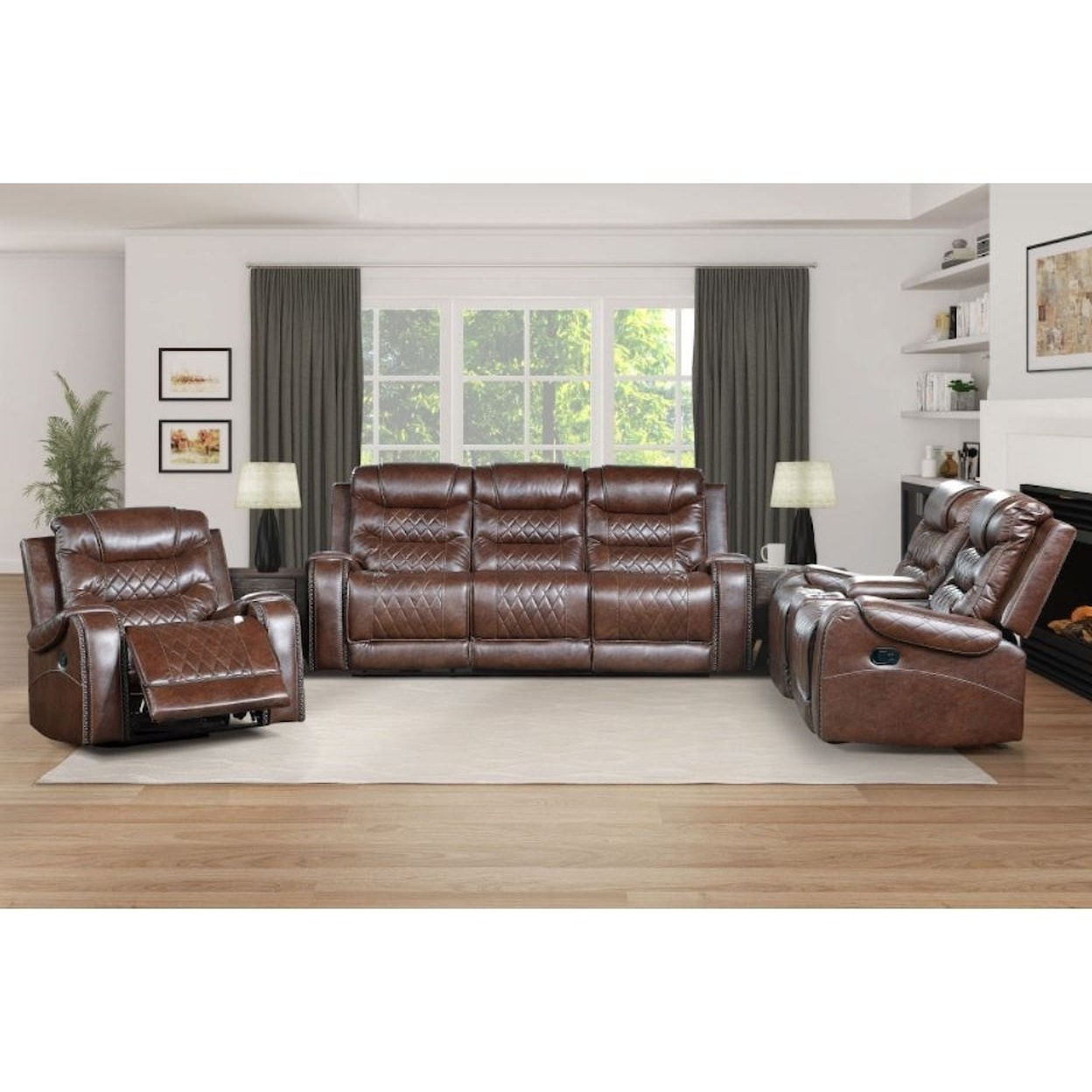 Homelegance Furniture Putnam Reclining Living Room Group