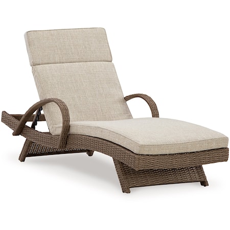 Outdoor Chaise Lounge with Cushion