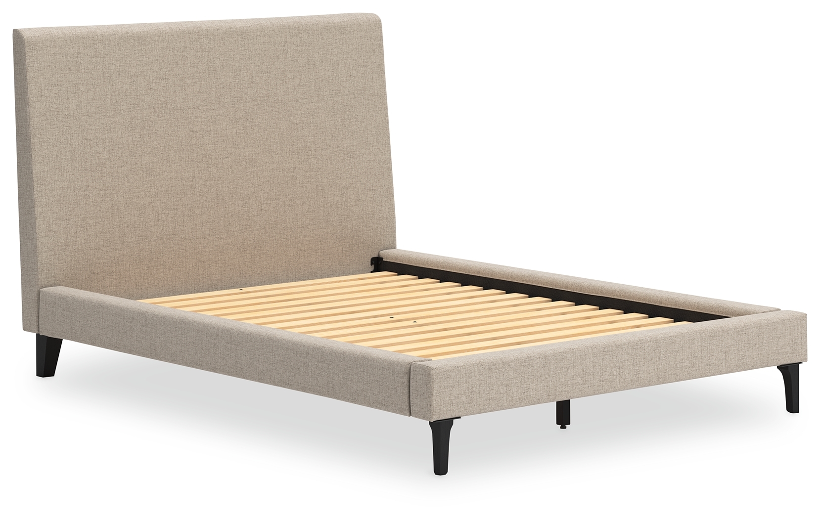 Full Upholstered Bed With Roll Slats