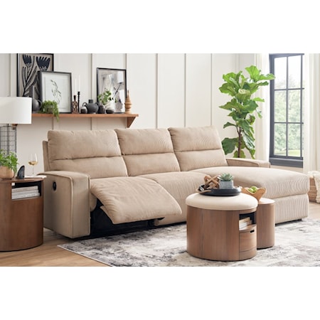 Manual Reclining Chaise Sofa