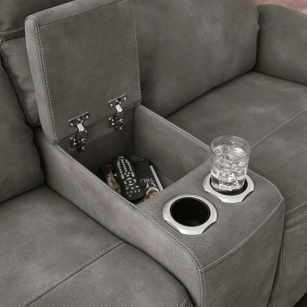 Signature Design Next-Gen DuraPella Pwr Reclining Loveseat with Adj Headrests