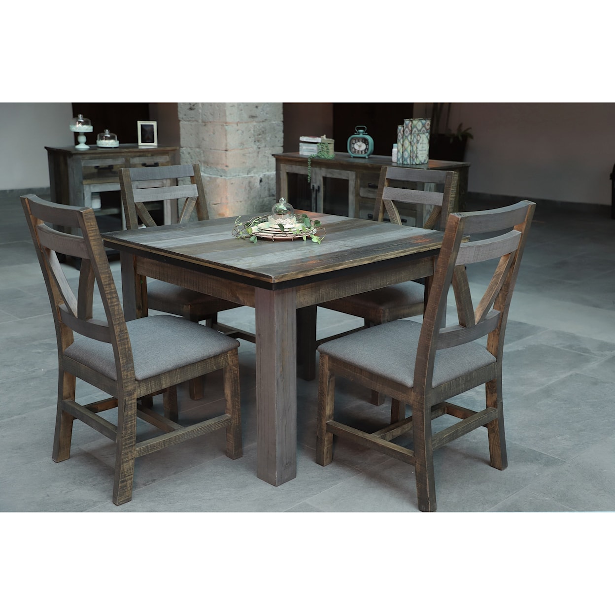 International Furniture Direct Loft Rustic Dining Table