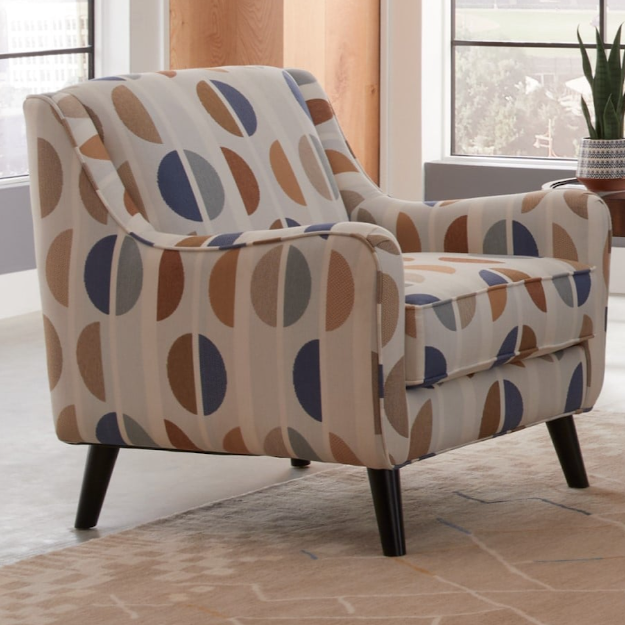 VFM Signature 5005 HERZL DENIM LOXLEY COCONUT Accent Chair