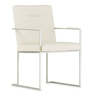 Contemporary Upholstered Arm Chair with Acrylic Accents
