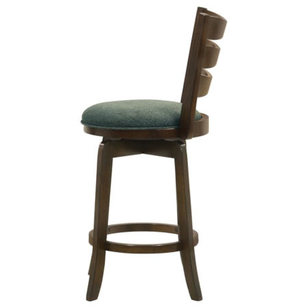 Wood Counter Height Swivel Bar Chair