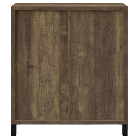 RUSTIC OAK BAR CABINET |