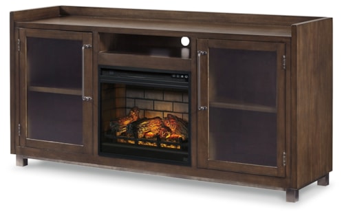 70" TV Stand With Electric Fireplace