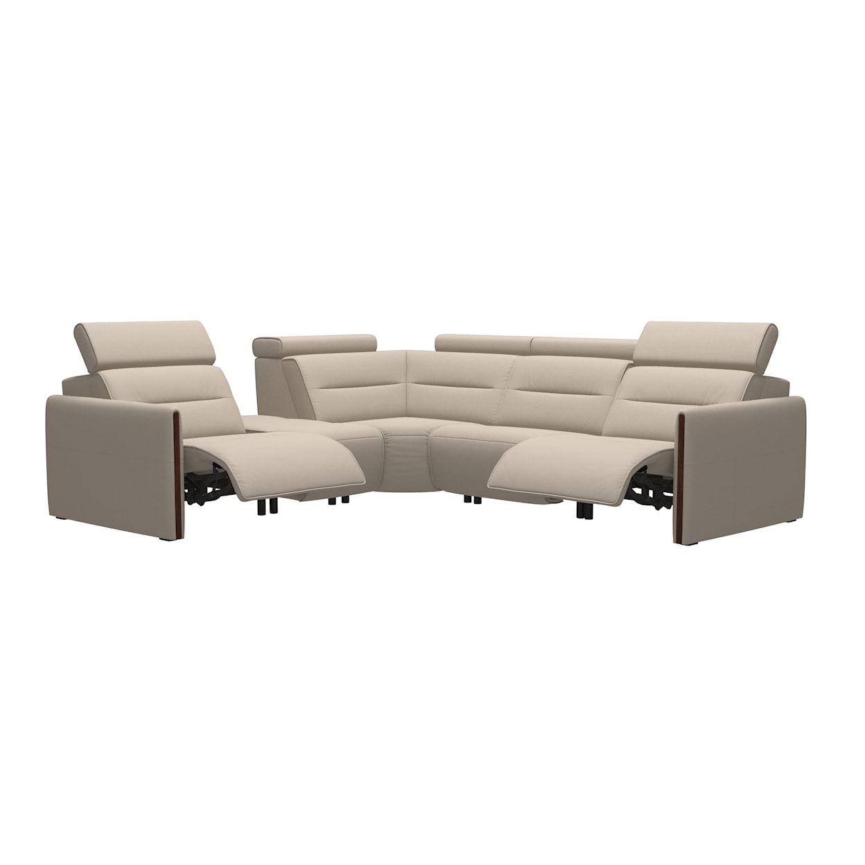 Stressless by Ekornes Emily 3-Seat Power Reclining Sectional Sofa