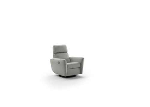 Transitional Power Recliner with Swivel Base
