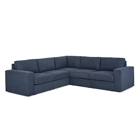 Wide-Arm 5-Seat Sectional Sofa