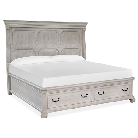 Queen Panel Storage Bed