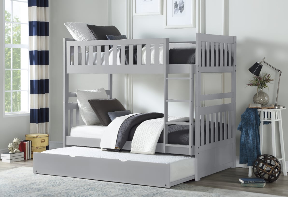 Twin Over Twin Bunk Bed with Twin Trundle